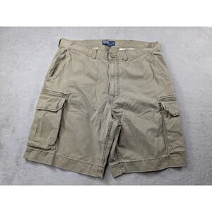 Polo Ralph Lauren Mens 40 Classic Polo 67 Chino Cargo Shorts Olive Green Cotton